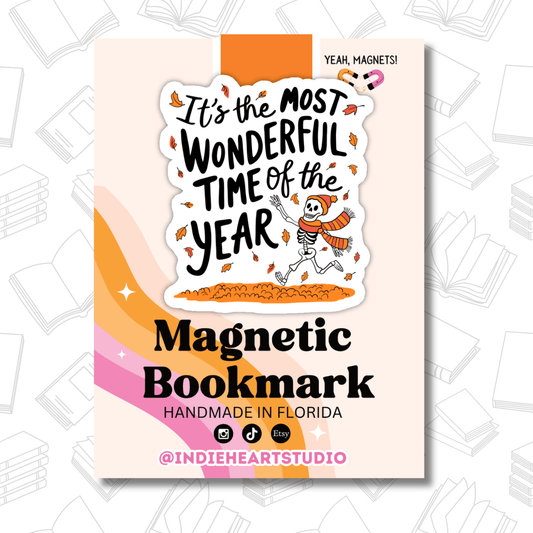 Magnetic Bookmark – Fall “Most Wonderful Time” Design - She Chester