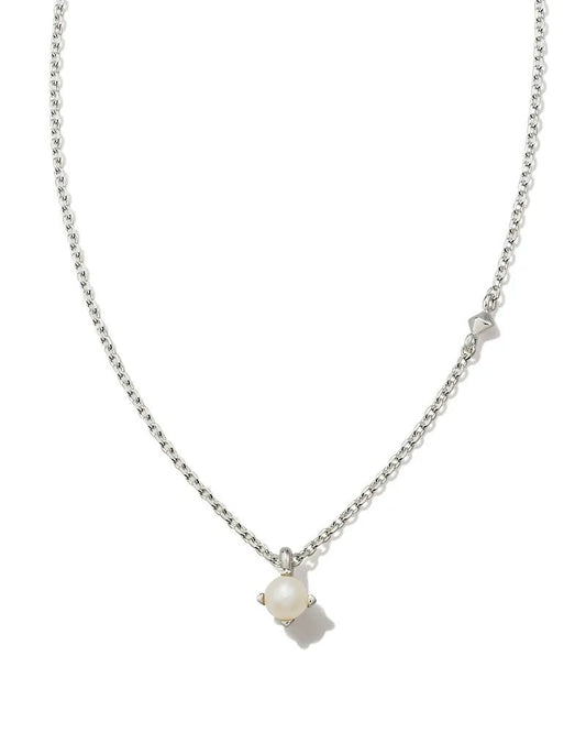 Maisie Pendant Necklace Sterling Silver White Pearl - She Chester