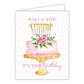 Make a Wish It's Your Birthday Pink Cake Greeting Card - She Chester