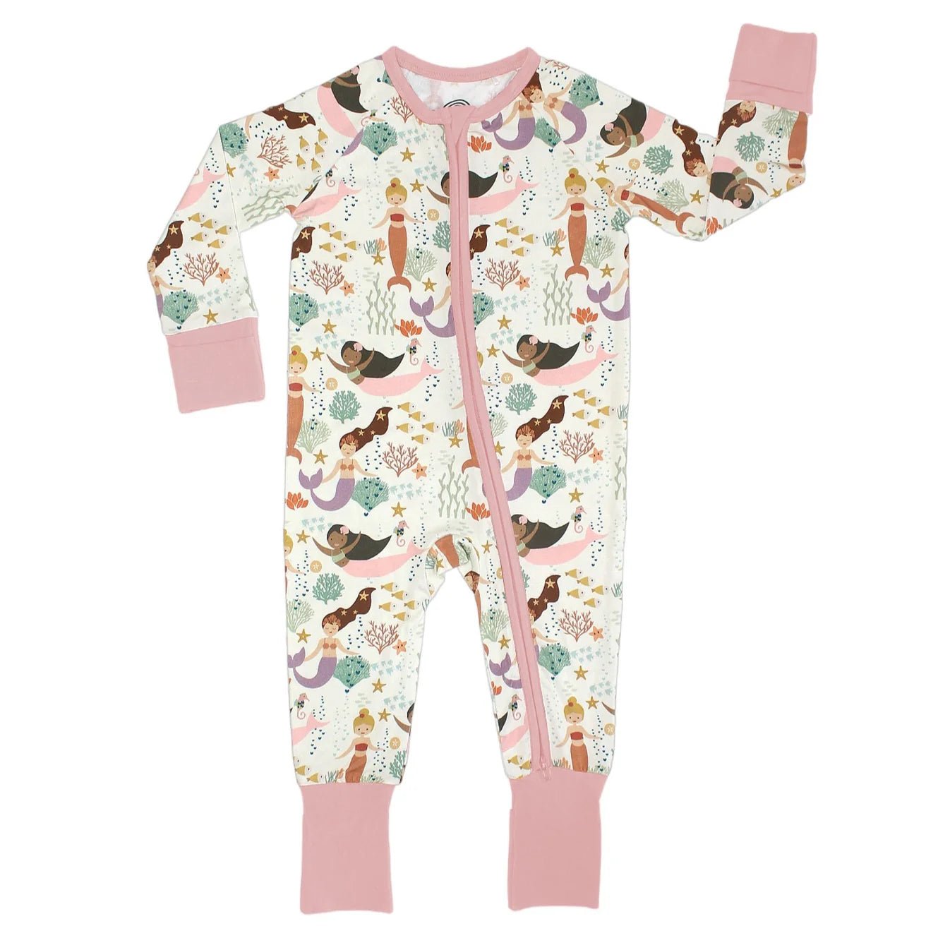 Making Waves Mermaids Bamboo Convertible Baby Pajama - She Chester