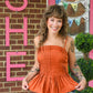 Mansi Cinnamon Pleated Tank - She Chester