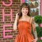 Mansi Cinnamon Pleated Tank - She Chester