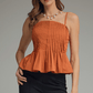 Mansi Cinnamon Pleated Tank - She Chester