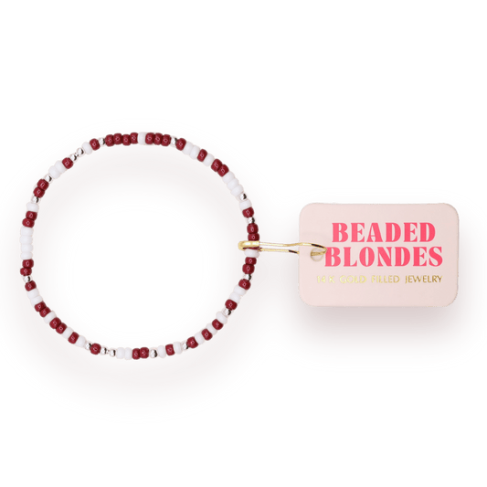 Maroon and White Sprinkle: Gold / Standard 6.75 inch - She Chester