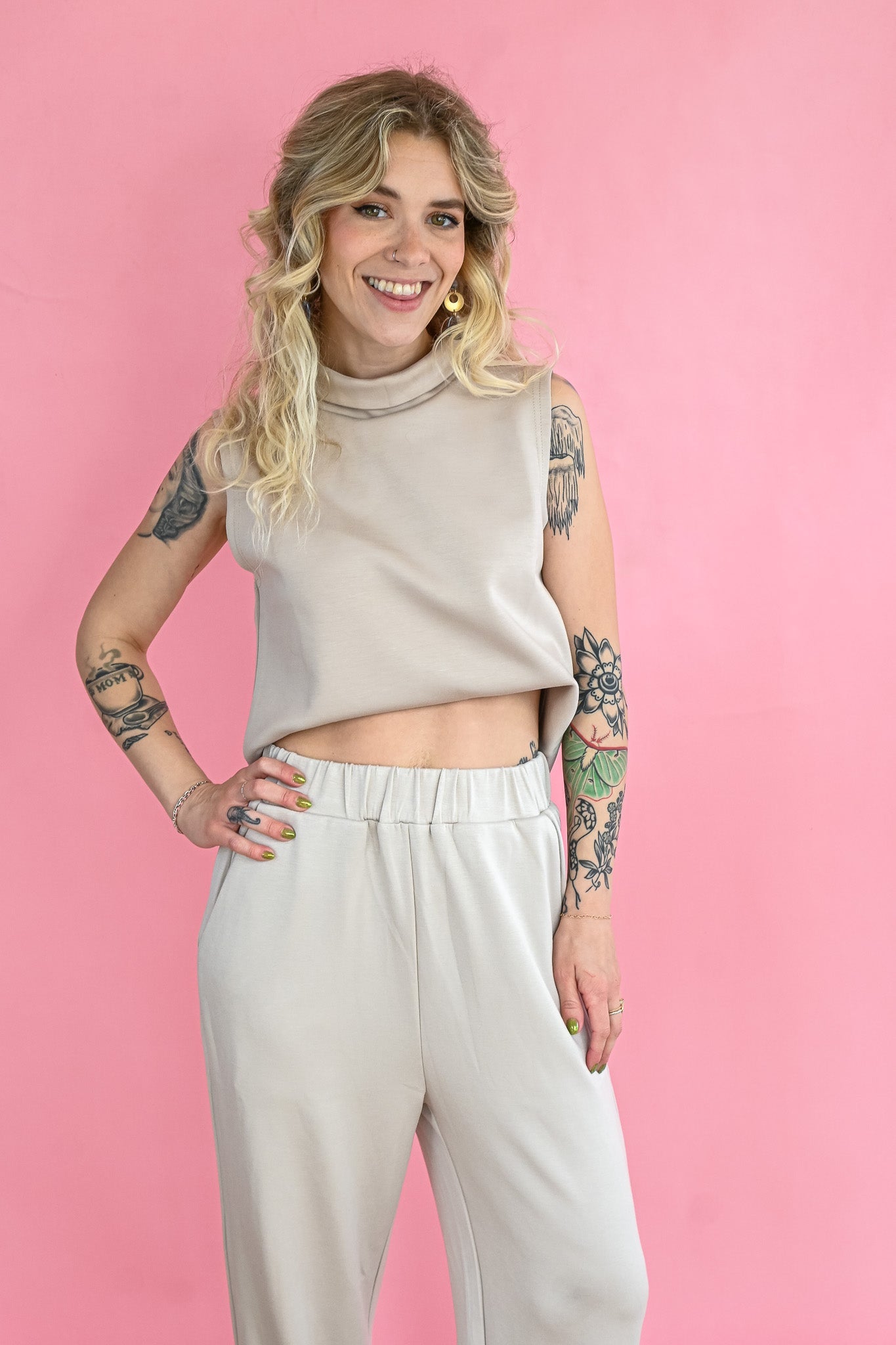 Martha Mock Neck Tank - She Chester