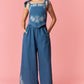 Meadow Embroidered Denim Jumpsuit - She Chester