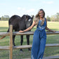 Meadow Embroidered Denim Jumpsuit - She Chester