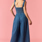 Meadow Embroidered Denim Jumpsuit - She Chester