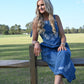 Meadow Embroidered Denim Jumpsuit - She Chester