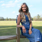Meadow Embroidered Denim Jumpsuit - She Chester