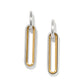 Ferrara Medici Two Tone Long Post Drop Earrings JA0120