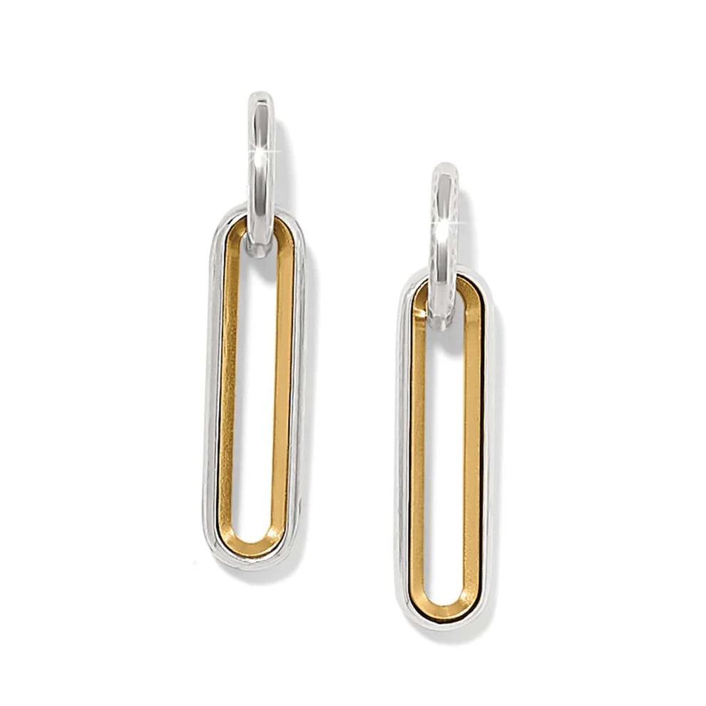 Ferrara Medici Two Tone Long Post Drop Earrings JA0120