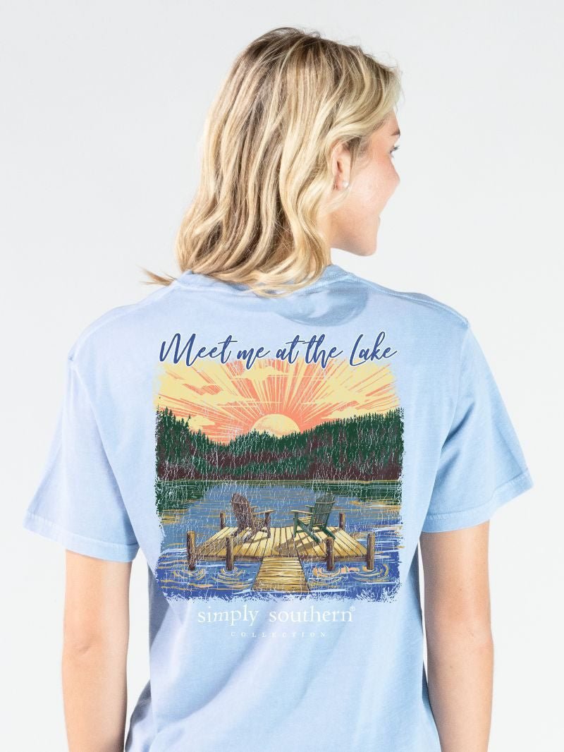 Meet Me at the Lake Mineral Wash Tee - She Chester