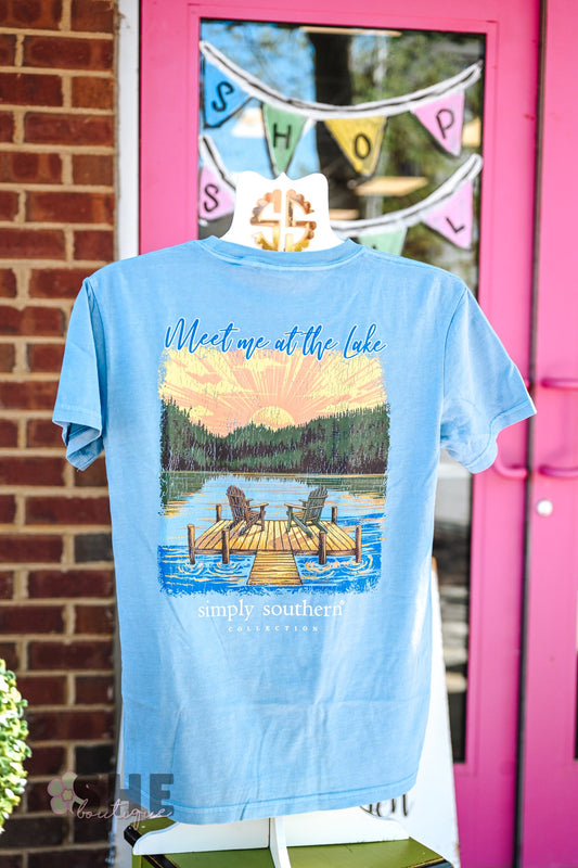 Meet Me at the Lake Mineral Wash Tee - She Chester