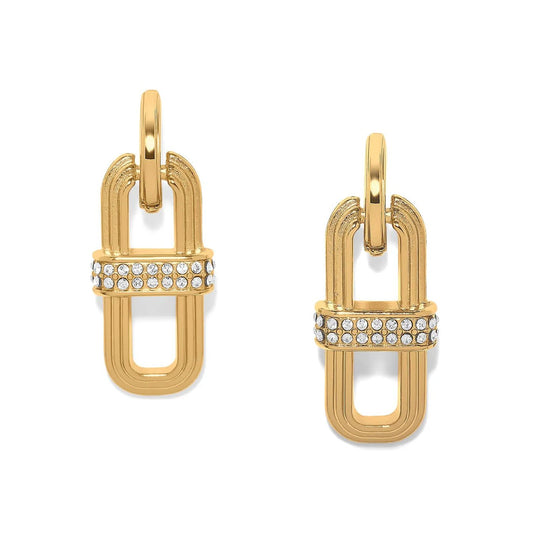 Meridian Aurora Gold Link Post Drop Earrings JA0312 - She Chester