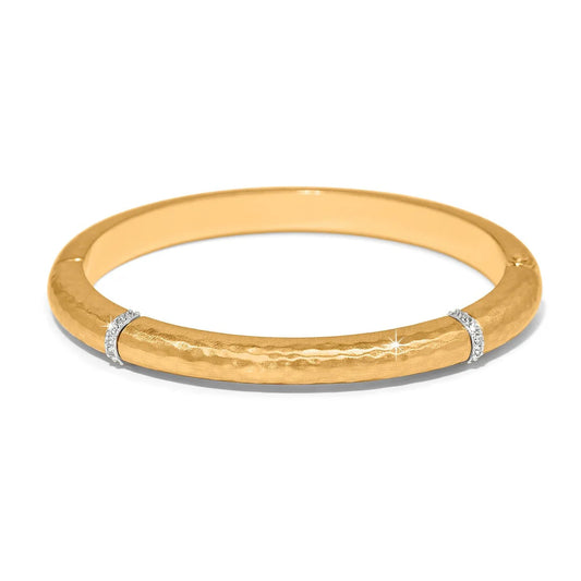 Meridian Geo Hinged Gold Bangle JF0351
