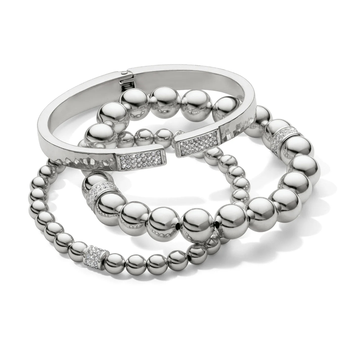 Meridian Petite Silver Stretch Bracelet - JF0084