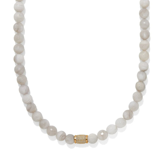 Meridian Solis White Bead Necklace JM0076