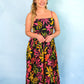 Midnight Tropics Pleated Jumpsuit - She Chester