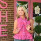 Mindie Striped Tie Blouse - She Chester