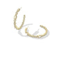 Mini Elisa Abbie Hoop Earrings - Gold White Mix - She Chester