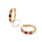 MINI ELISA HOOP EARRINGS VINTAGE GOLD PINK MIX - She Chester
