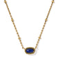 MINI ELISA SATELLITE SHORT PENDANT NECKLACE VINTAGE GOLD BLUE LAPIS - She Chester