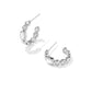 Mini Elisa Tennis Huggie Earrings - Silver White Mix - She Chester