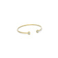 MINI ELTON CUFF BRACELET GOLD BLUE LAB GROWN OPAL S/M - She Chester