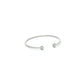 MINI ELTON CUFF BRACELET SILVER GREEN LAB GROWN OPAL S/M - She Chester