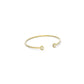 MINI ELTON CUFF BRACELETGOLD BRIGHT WHITE LAB GROWN OPAL S/M - She Chester