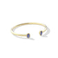 Mini Elton Luxe Cuff Bracelet - Gold Blue Crystal - She Chester
