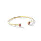 Mini Elton Luxe Cuff Bracelet - Gold Burgundy Crystal - She Chester