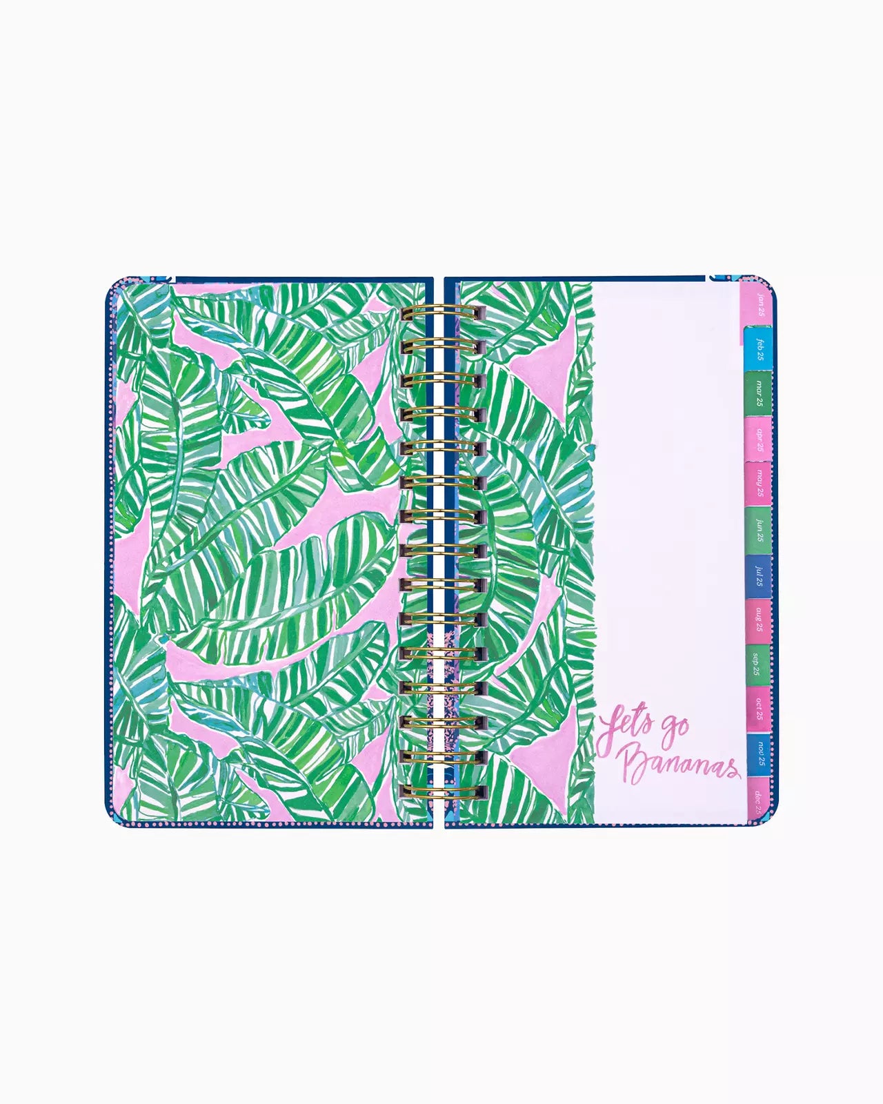 2024-2025 17 Month Medium Agenda - Roxie Pink Wave N Sea
