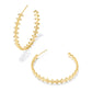 Jada Hoop Earrings Gold White Crystal