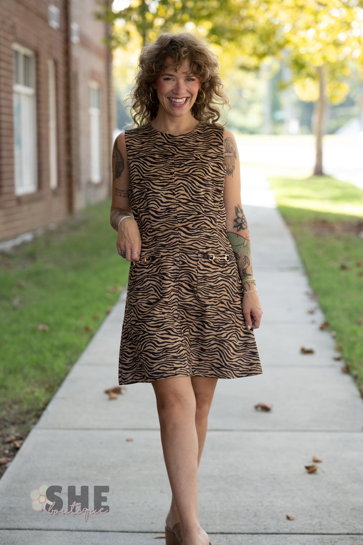 Mocha Latte Camel Dress - She Chester