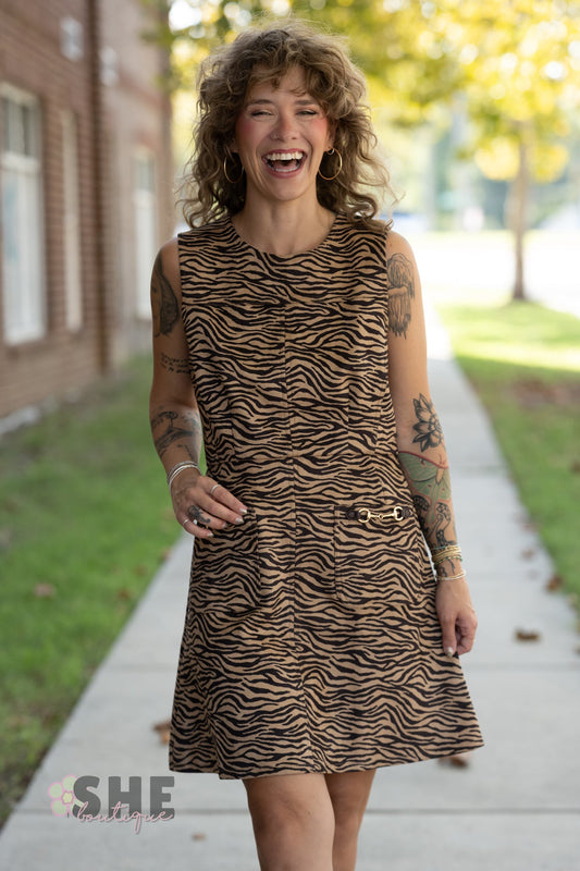 Mocha Latte Camel Dress - She Chester