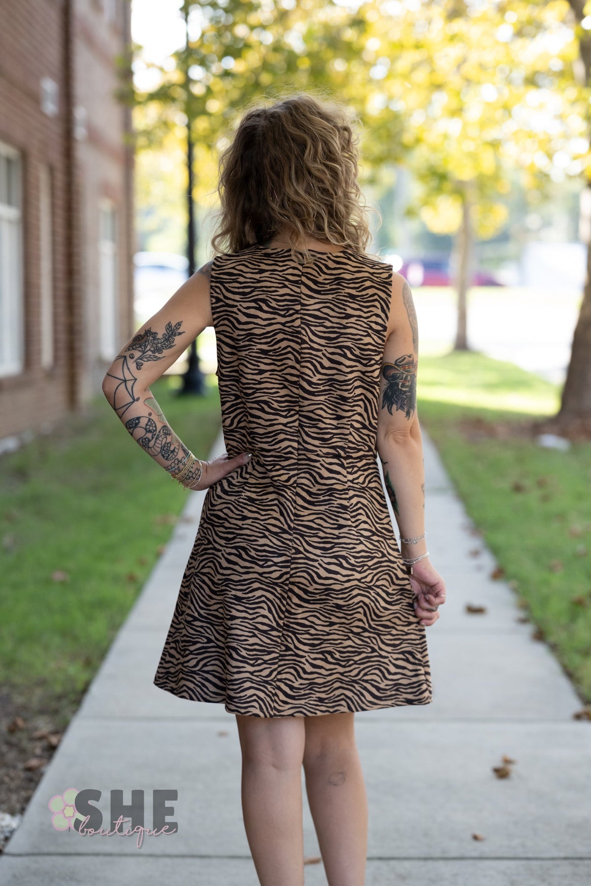 Mocha Latte Camel Dress - She Chester