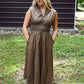 Mocha Leather Zip Dress - She Chester