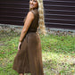 Mocha Leather Zip Dress - She Chester