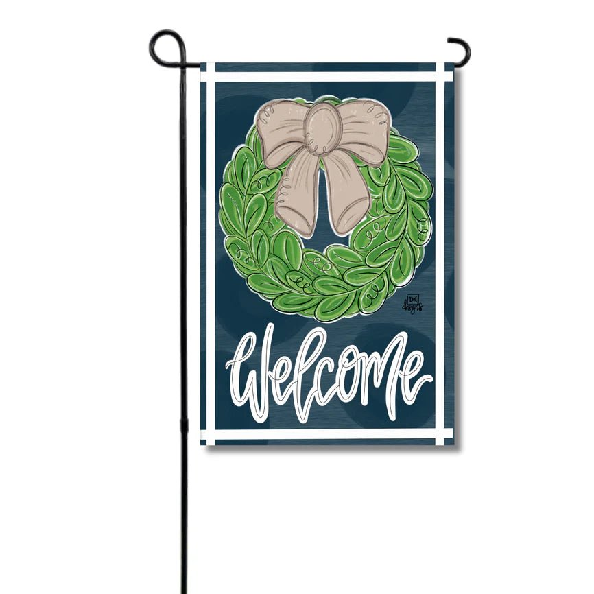 Mocha Wreath Glam Flag - She Chester