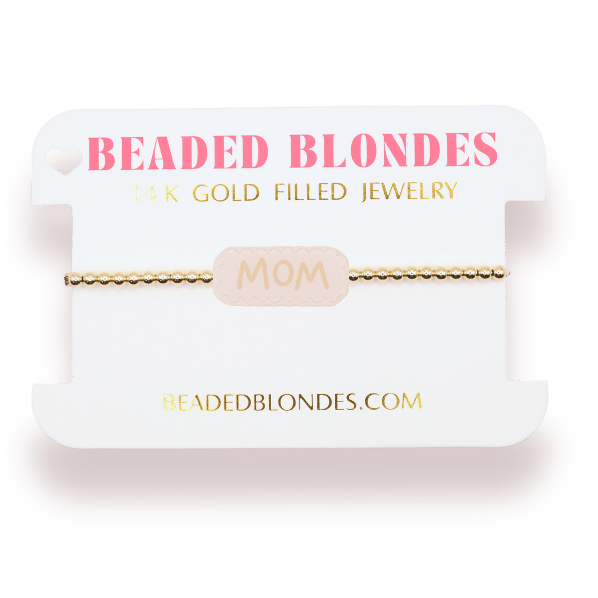 Mom Bracelet on Gold: Standard 6.75 Inch - She Chester