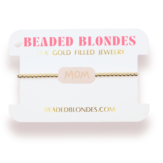 Mom Bracelet on Gold: Standard 6.75 Inch - She Chester