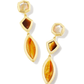 Monica Linear Earrings Gold Brown Mix - She Chester