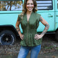 Monica Olive Zip Top - She Chester