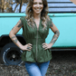 Monica Olive Zip Top - She Chester