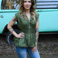 Monica Olive Zip Top - She Chester