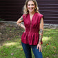 Monica Wine Zip Top - She Chester