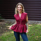 Monica Wine Zip Top - She Chester