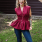 Monica Wine Zip Top - She Chester